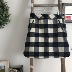Wool Checkered Skirt